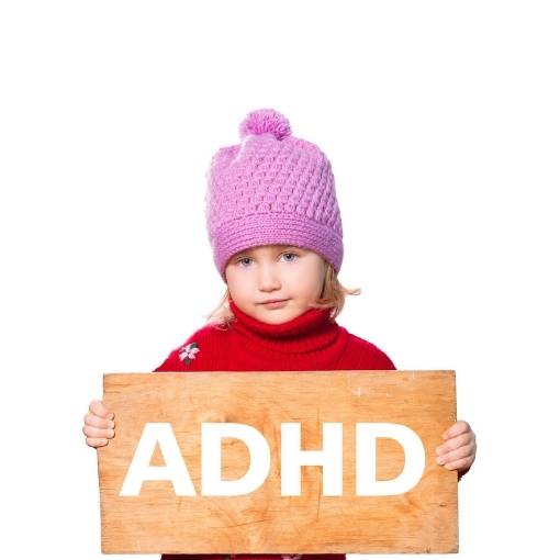 Kid holding ADHD sign